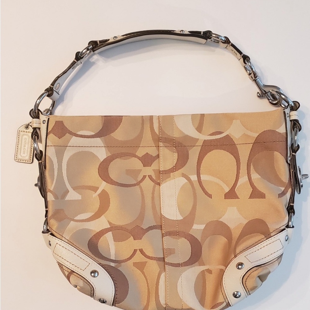 !Sold!❌ Vintage Authentic Coach Signature Boho Satchel Medium Bag Purse - Picture 1 of 4